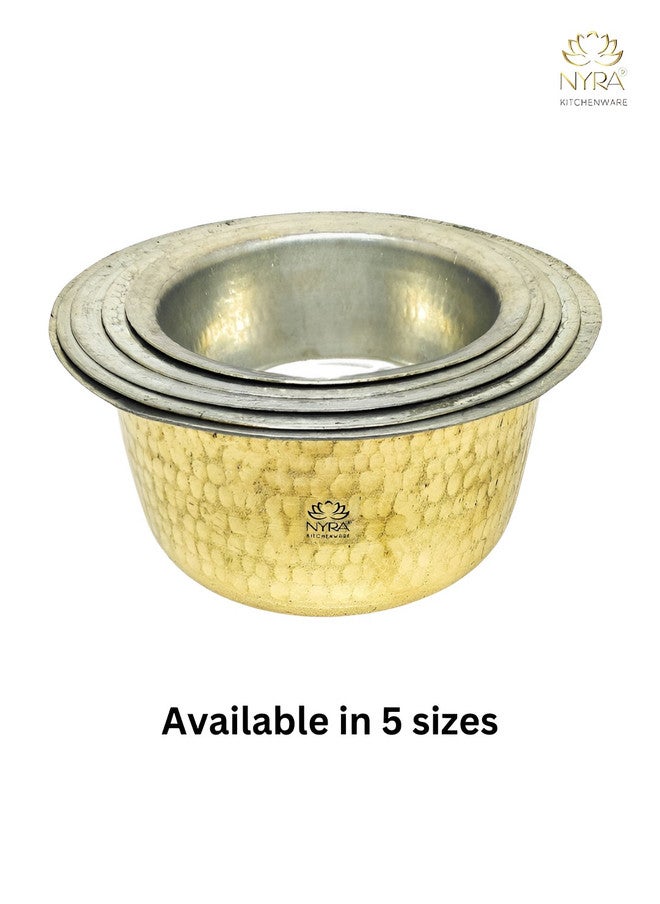 Nyra Kitchenware Bronze-Toned Textured Dishwasher Safe Brass Cooking Pot - 1.5 L - Image 2